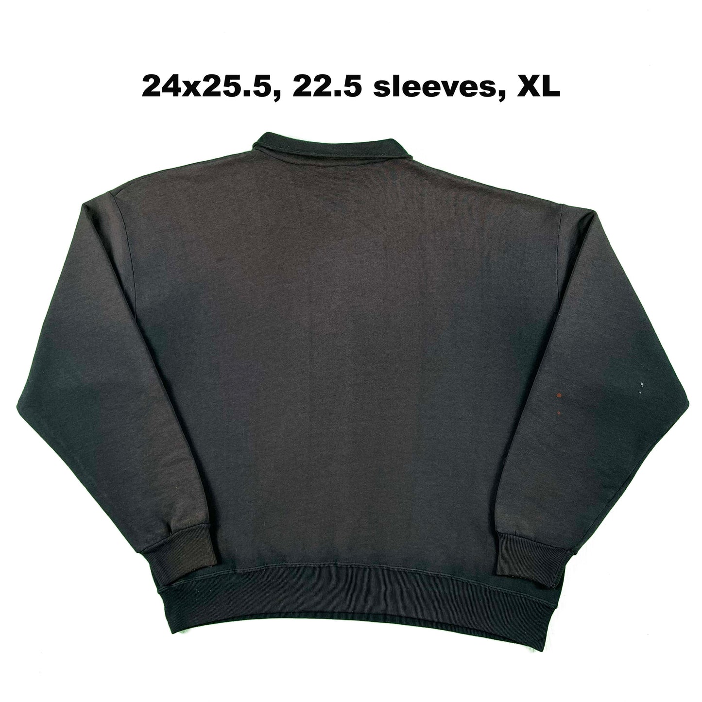 90s Sun Faded Black Oil 1/4 Zip Sweatshirts- SELECT SWEAT