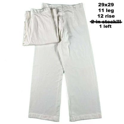 40s/50s White Cotton Sailor Pants- SELECT PAIR