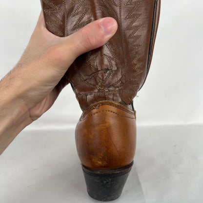 90s Two Tone Leather Cowboy Boots- M's 6, W's 7.5
