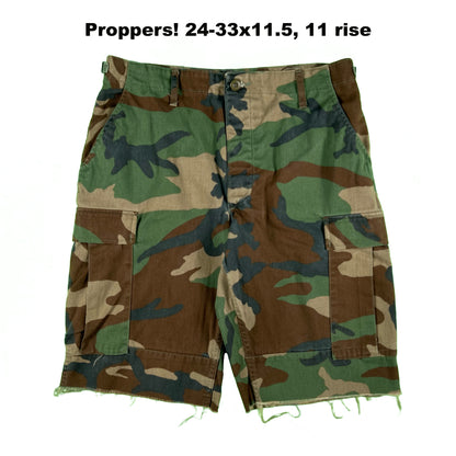 Vintage Chopped Camo Baggy Cargo Shorts- SELECT PAIR