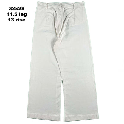 40s/50s White Cotton Sailor Pants- SELECT PAIR
