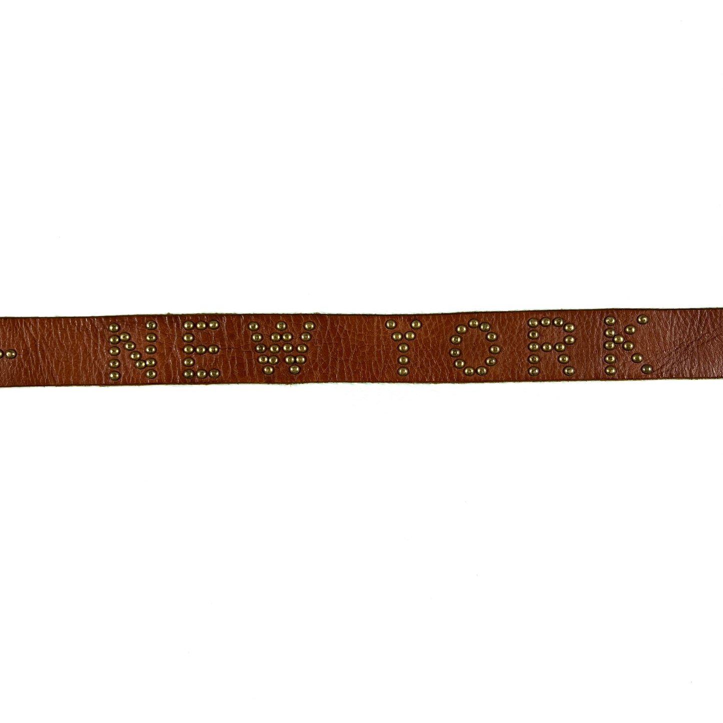 70s Studded NYC Leather Belt- 32"-36"