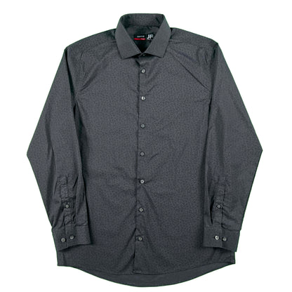 00s Black Cheetah Print Button Up Shirt- M