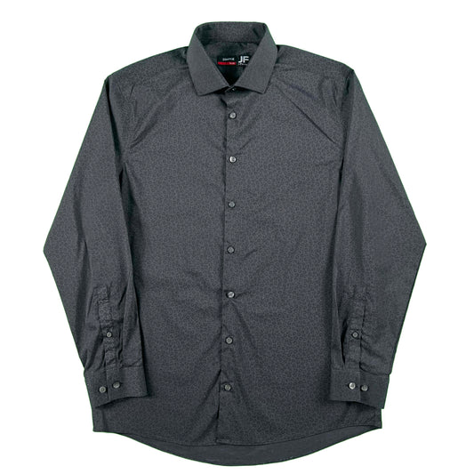00s Black Cheetah Print Button Up Shirt- M
