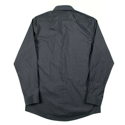 00s Black Cheetah Print Button Up Shirt- M