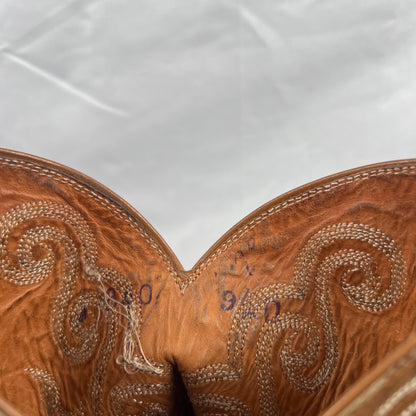 90s Two Tone Leather Cowboy Boots- M's 9.5, W's 11