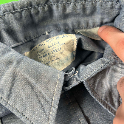 70s Painter's Chambray Shirt- L