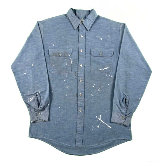 70s Painter's Chambray Shirt- L