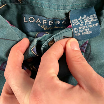 90s/00s Acme Bait Co Fishing Button Up Shirt- L