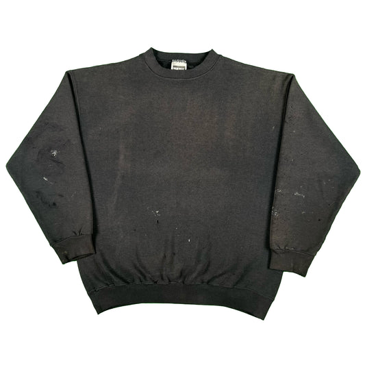90s Thrashed & Faded Black Sweatshirt- XL