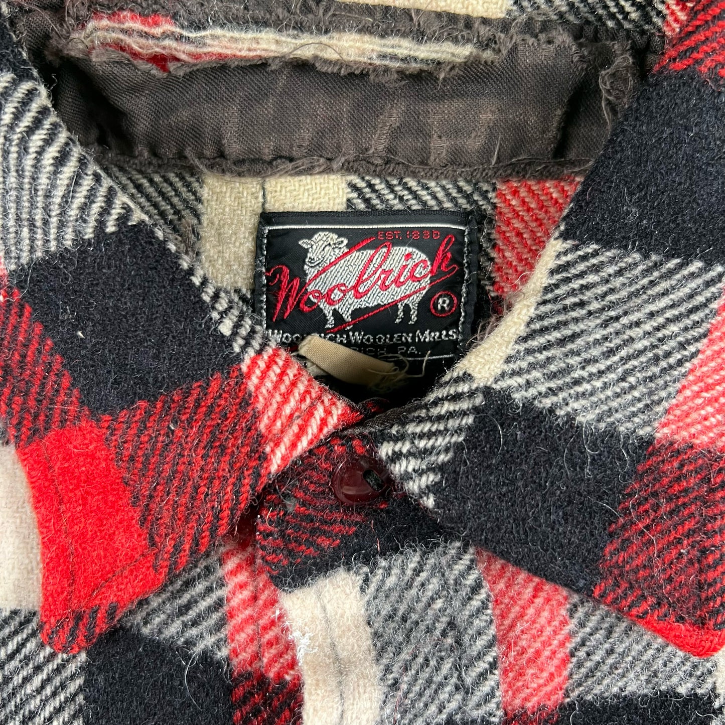 50s Cropped Woolrich Flannel- M