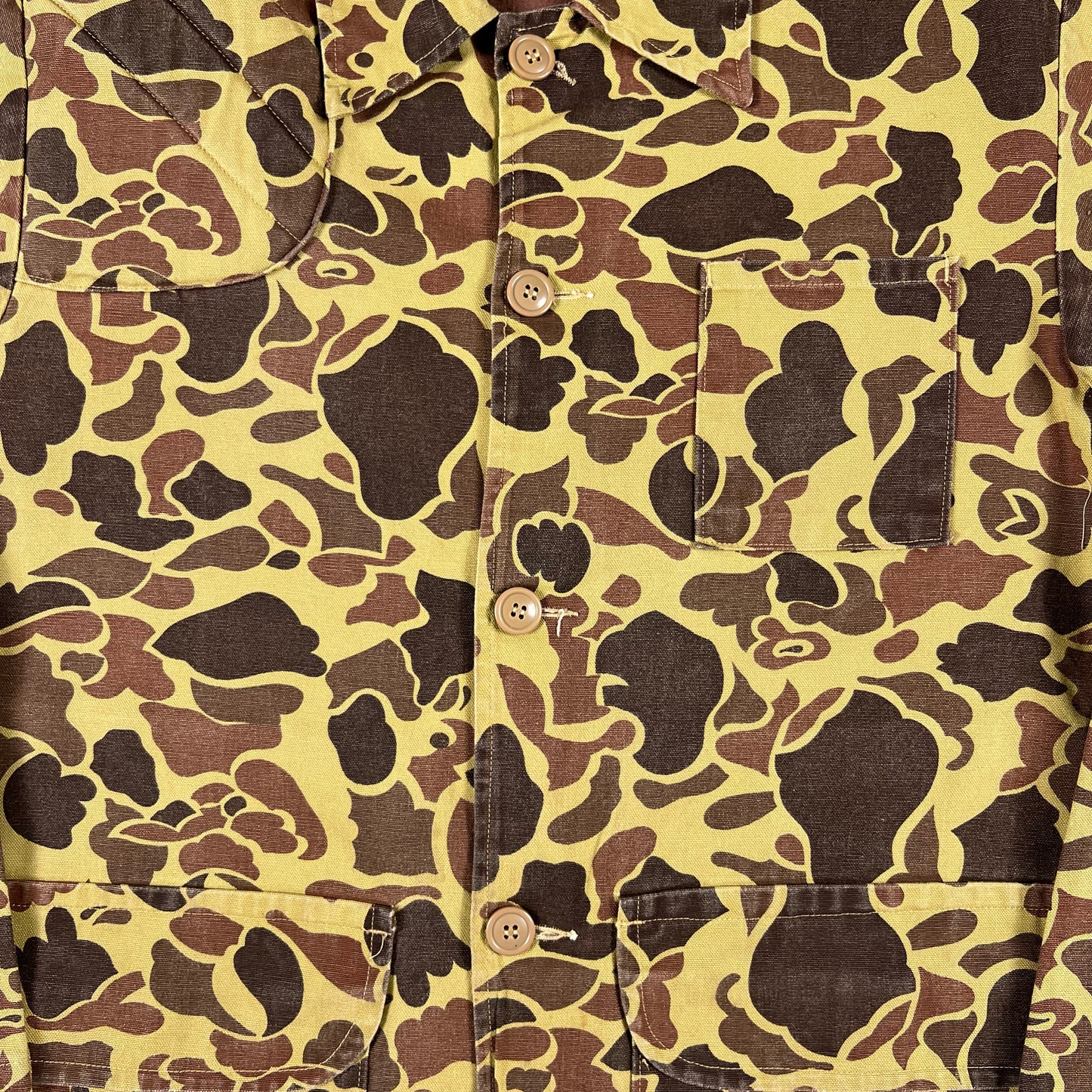70s Red Head Duck Camo Hunting Jacket- L