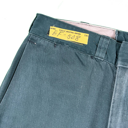 50s Green Cotton Work Chinos- (27x27.5,27x28,27x28.5)