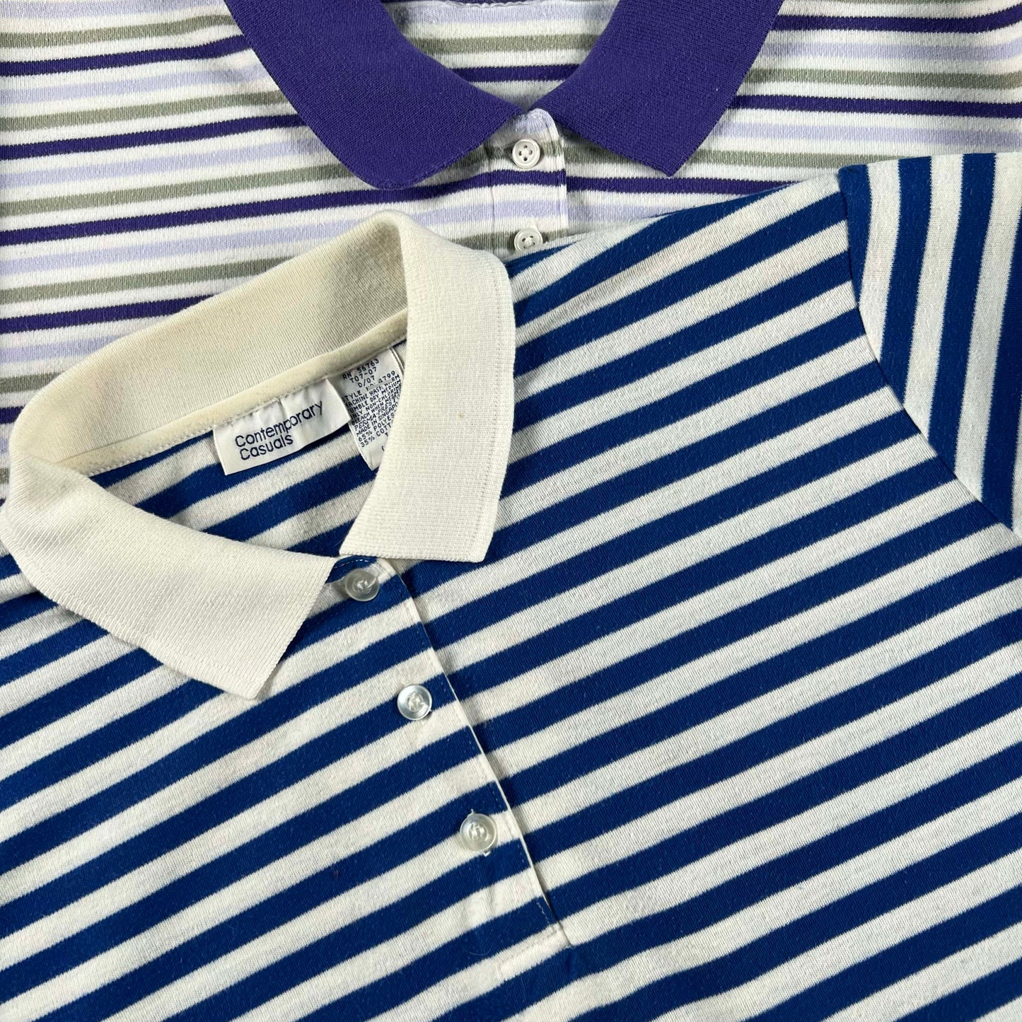 90s Striped Polo Shirts- SELECT POLO