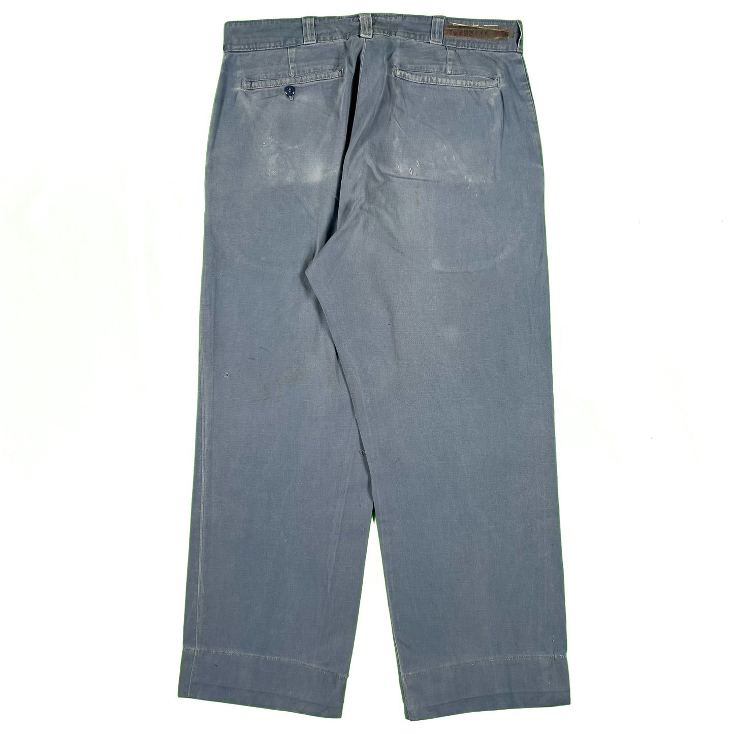 50s Faded Blue Cotton Work Chinos- 31x28