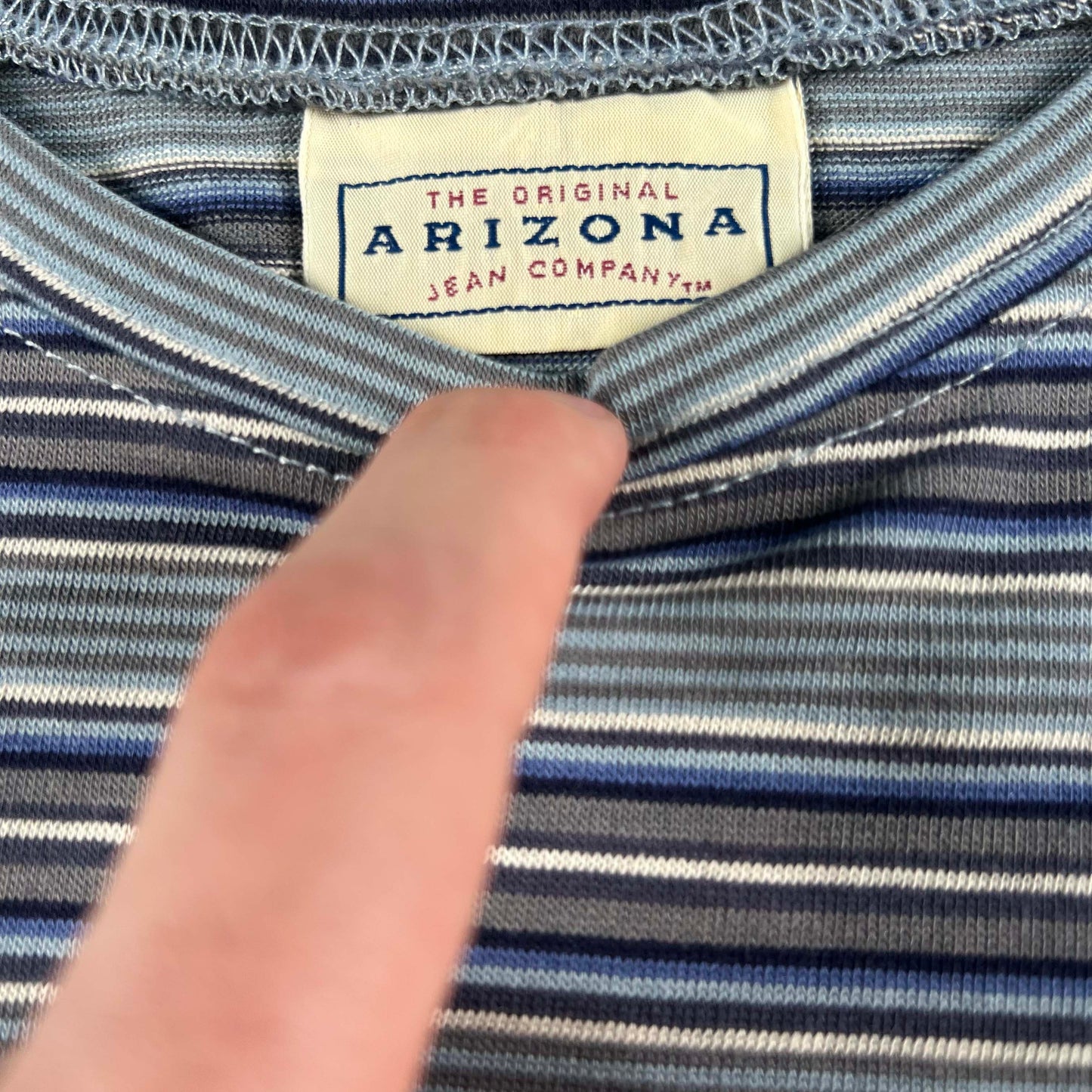 00s Arizona Jeans Striped Tee- M