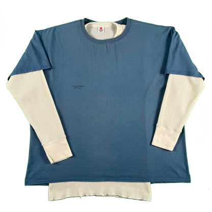 'nosey little fucker aren't you' Tee & 90s Waffle Knit Thermal- XL