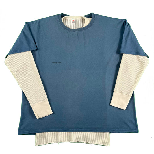 'nosey little fucker aren't you' Tee & 90s Waffle Knit Thermal- XL