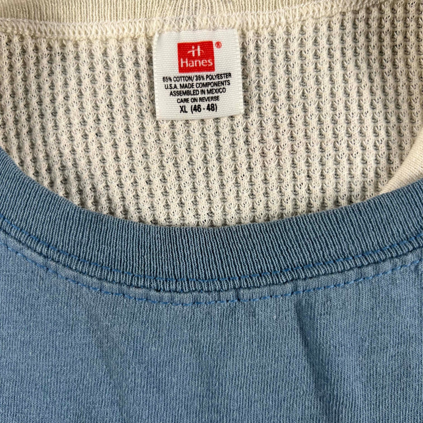 'nosey little fucker aren't you' Tee & 90s Waffle Knit Thermal- XL