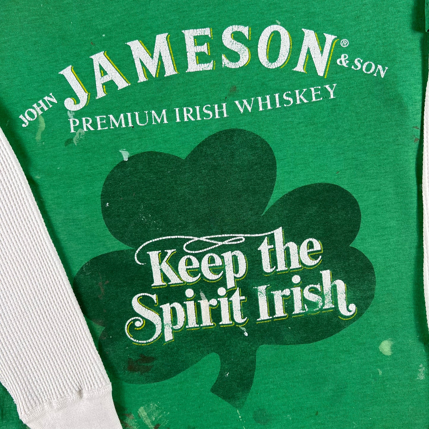 90s Jameson Whiskey Painter's Tee & Waffle Knit Thermal- L