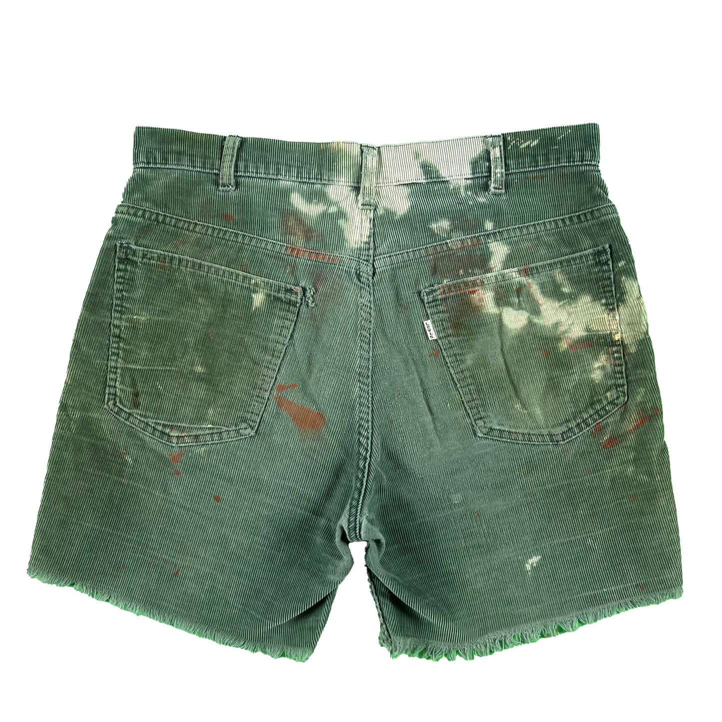 70s Sun Faded & Safety Pinned Levi's Corduroy Shorts- 33x5