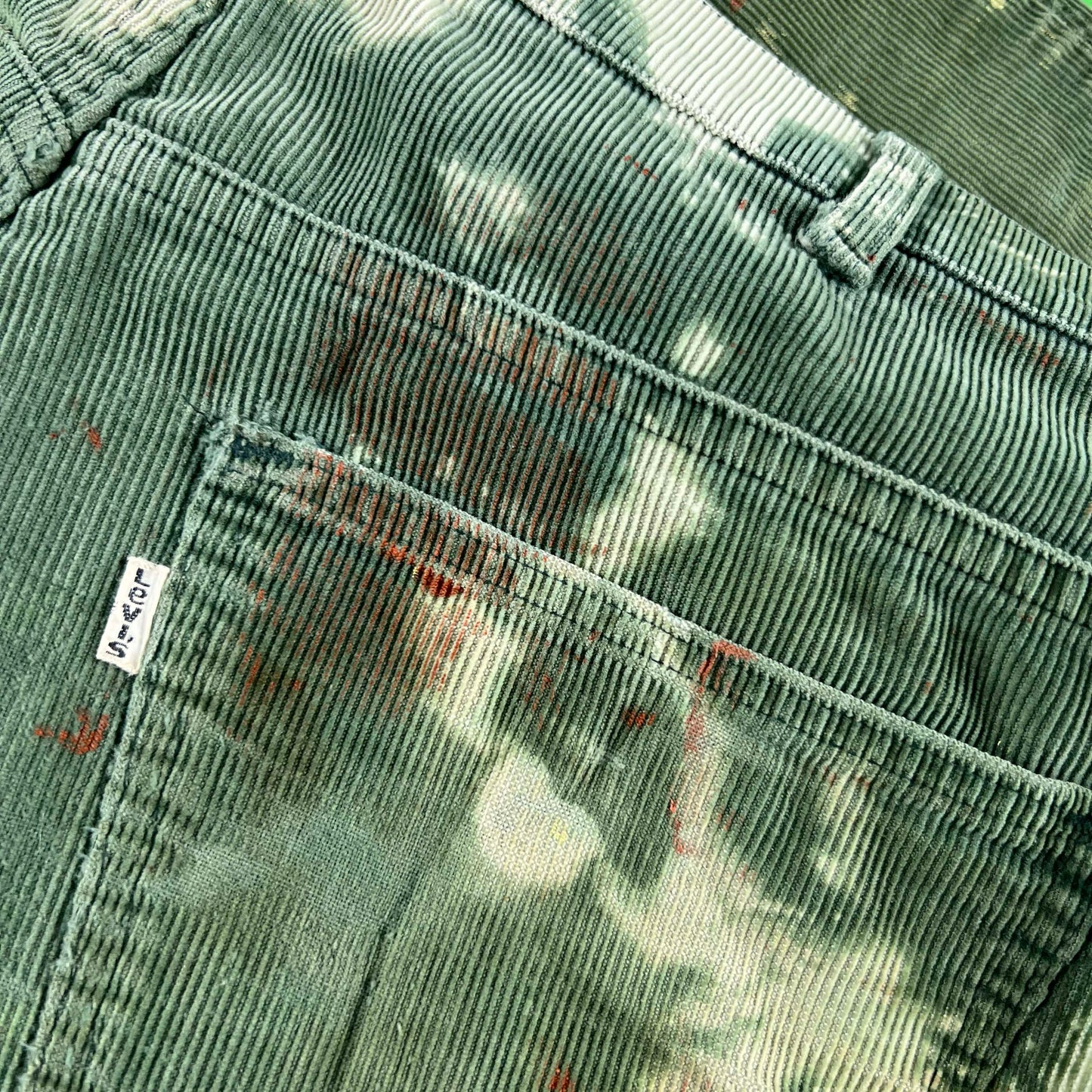 70s Sun Faded & Safety Pinned Levi's Corduroy Shorts- 33x5