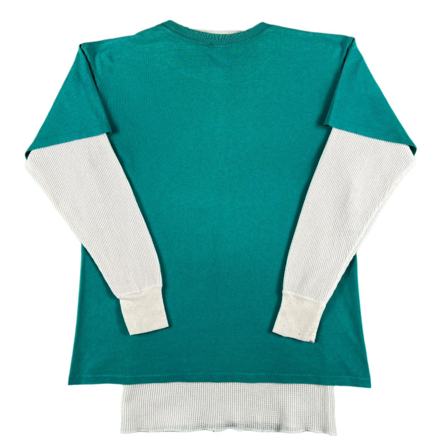 90s Manatees Tee & 80s Waffle Knit Thermal- M