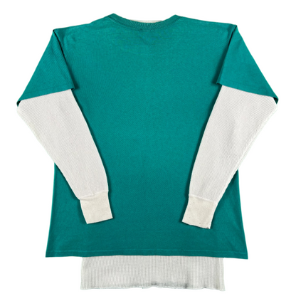 90s Manatees Tee & 80s Waffle Knit Thermal- M