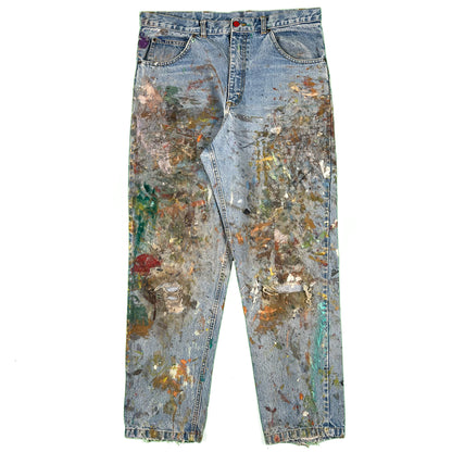 90s Paint Splatter Denim-36x30.5