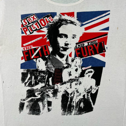 80s Johnny Rotten Sex Pistols Band Tee- L