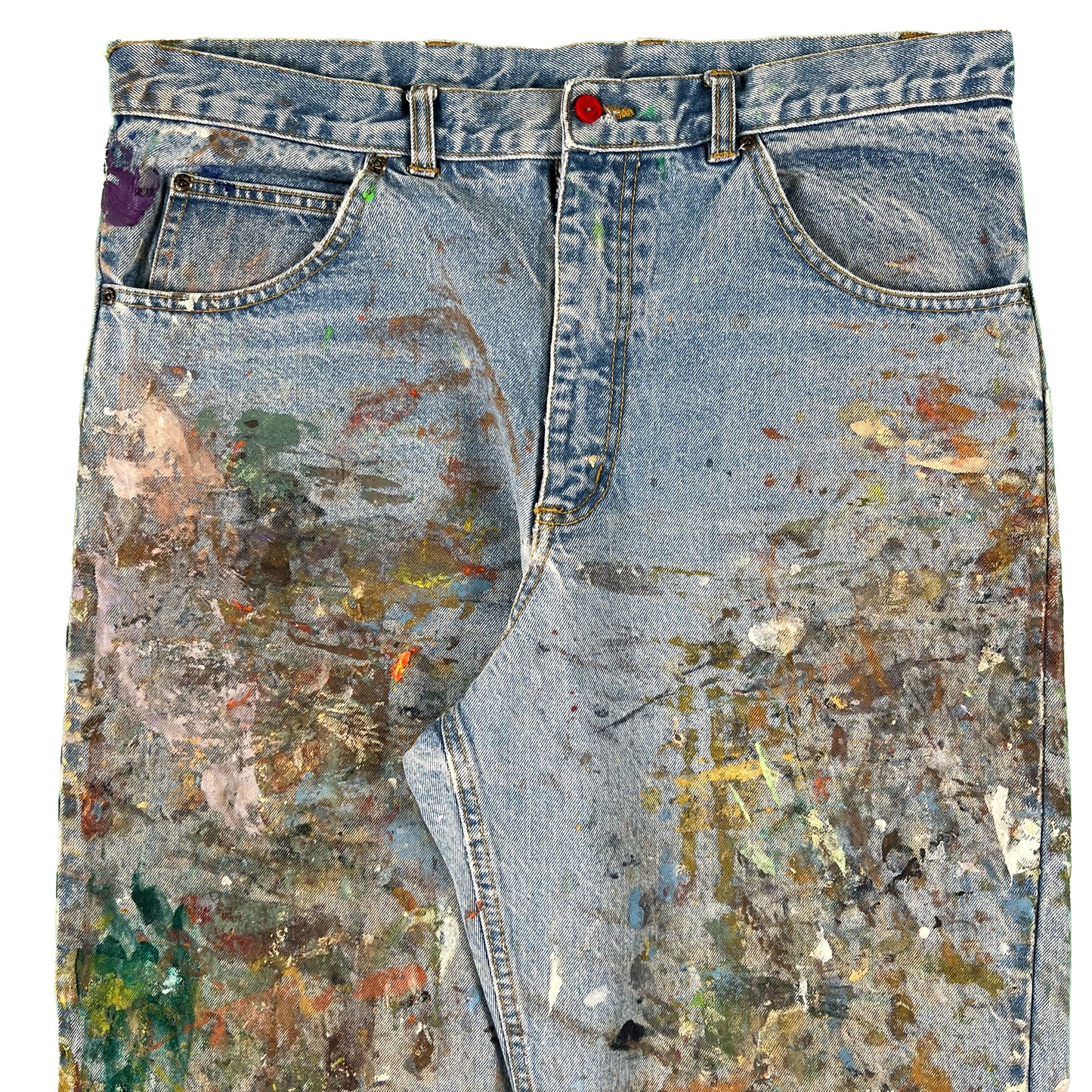 90s Paint Splatter Denim-36x30.5