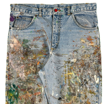 90s Paint Splatter Denim-36x30.5