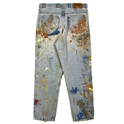 90s Paint Splatter Denim-36x30.5