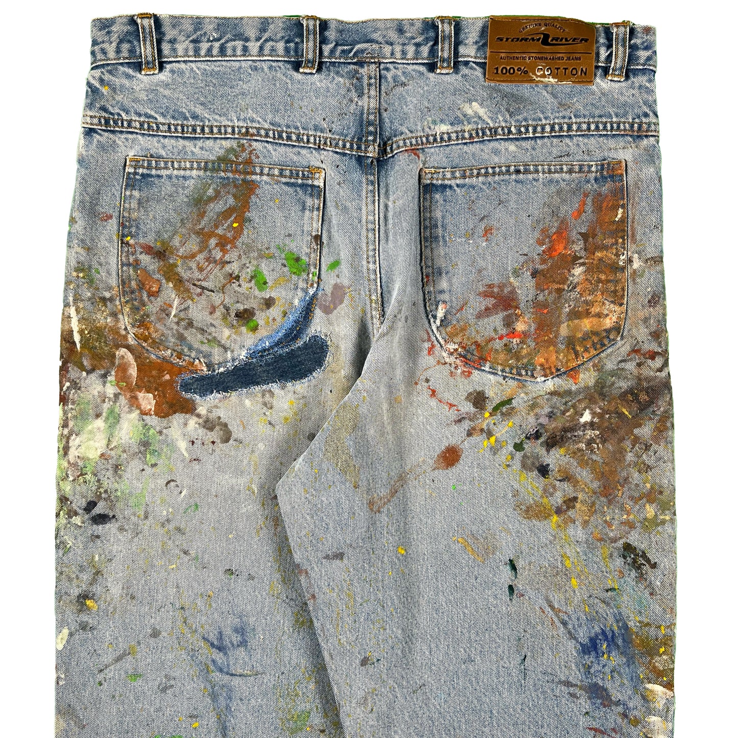 90s Paint Splatter Denim-36x30.5