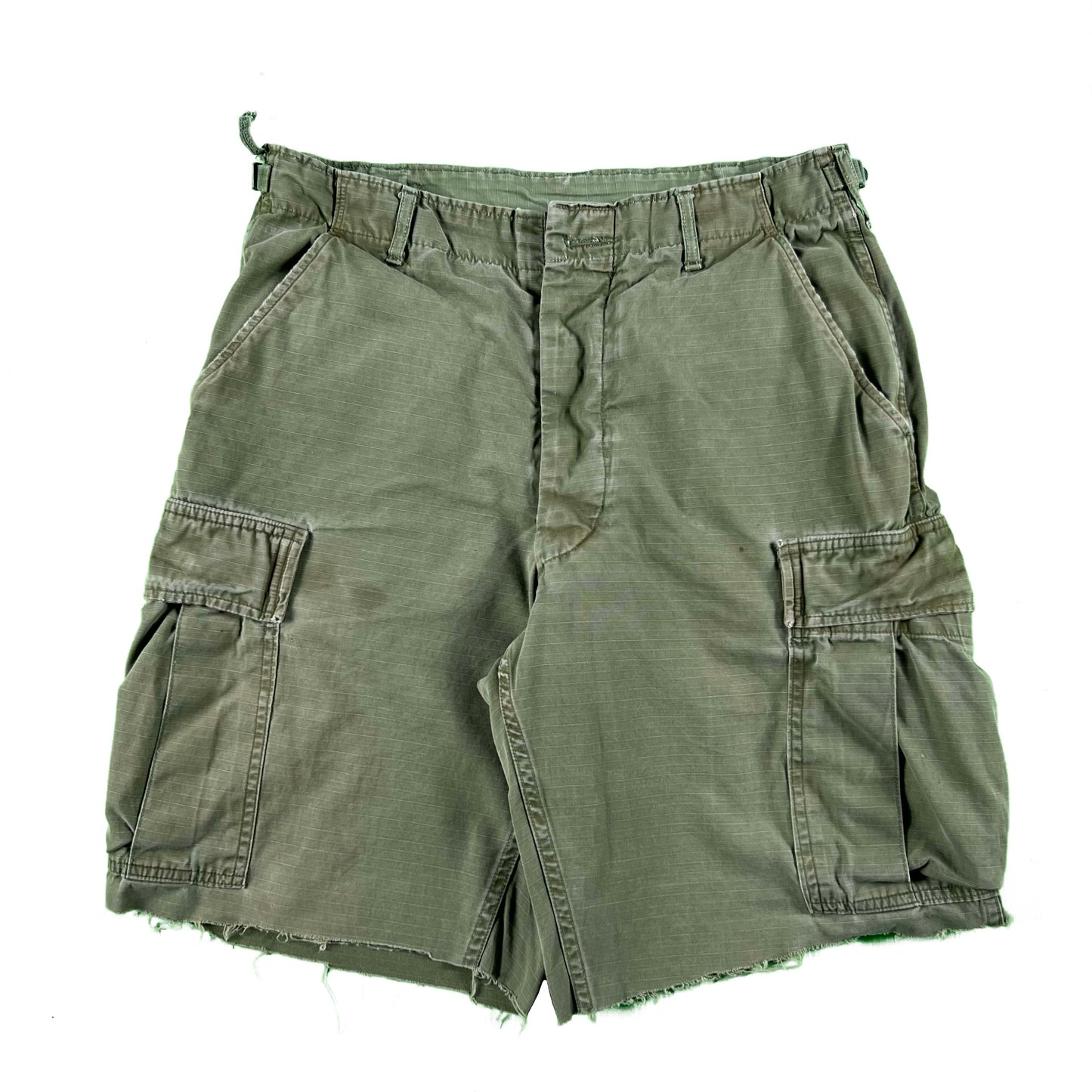 60s Cut Off Army Poplin Cargo Shorts- 30x9.5