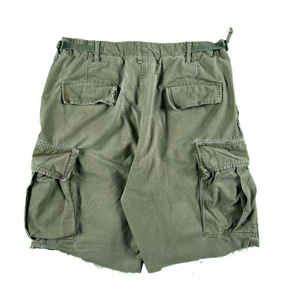 60s Cut Off Army Poplin Cargo Shorts- 30x9.5