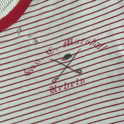 60s Striped Rebels Tee & 70s Waffle Knit Thermal- M