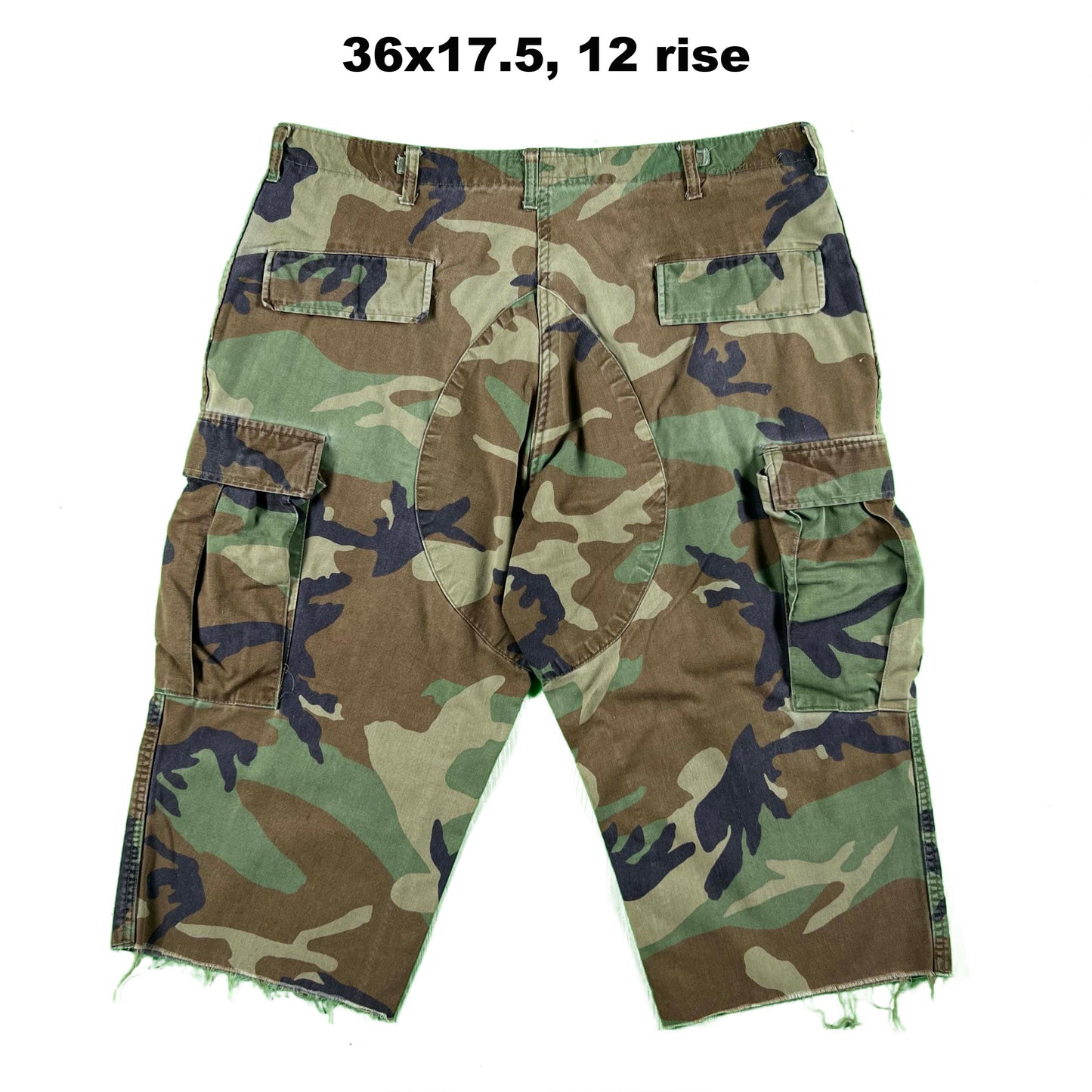 Vintage Chopped Baggy Army Camo Cargo Shorts- SELECT PAIR