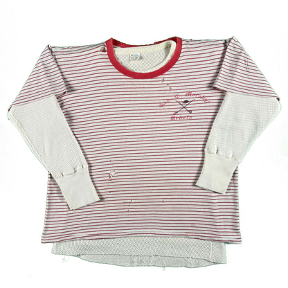 60s Striped Rebels Tee & 70s Waffle Knit Thermal- M