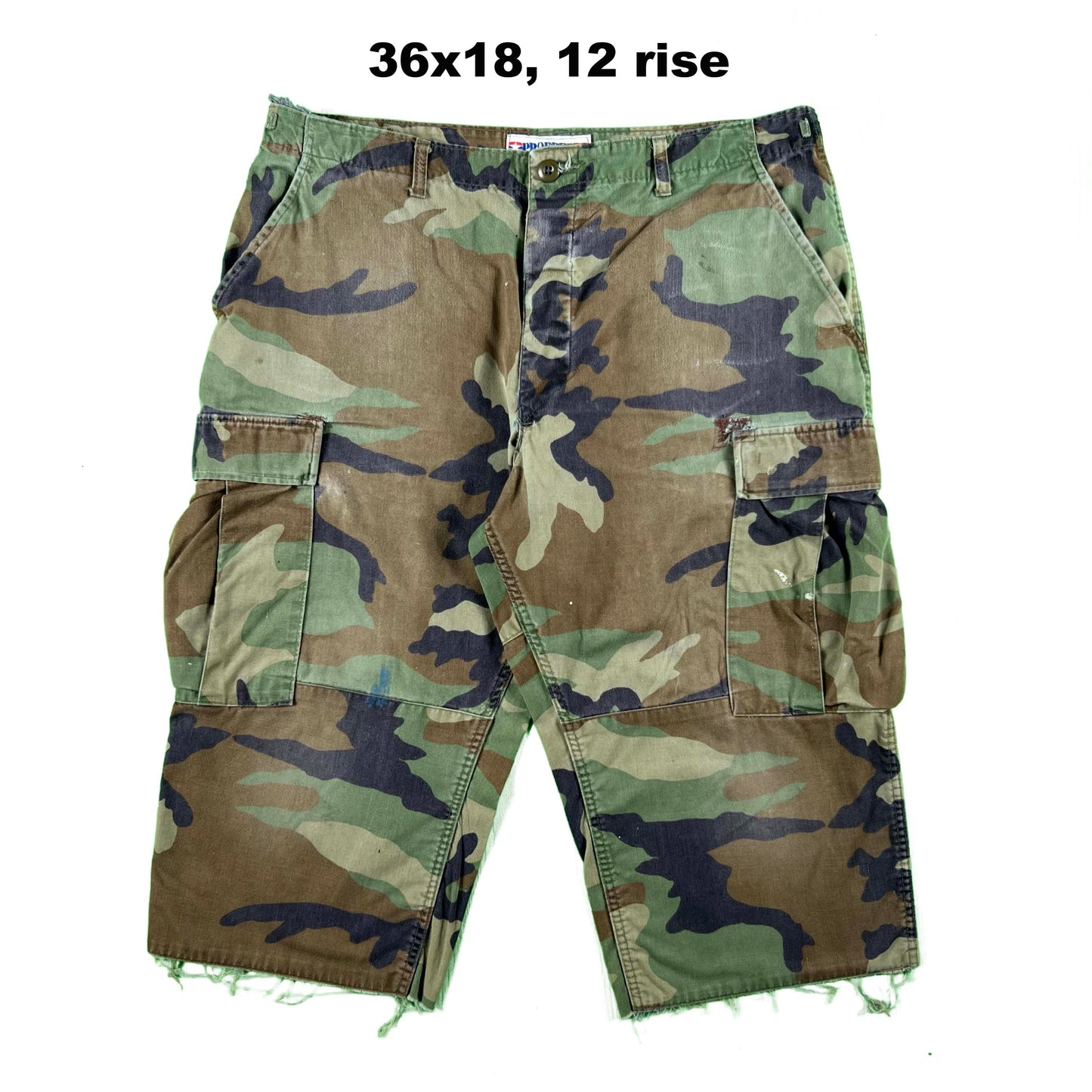 Vintage Chopped Baggy Army Camo Cargo Shorts- SELECT PAIR