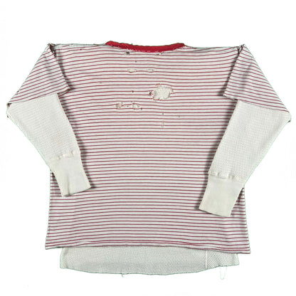 60s Striped Rebels Tee & 70s Waffle Knit Thermal- M