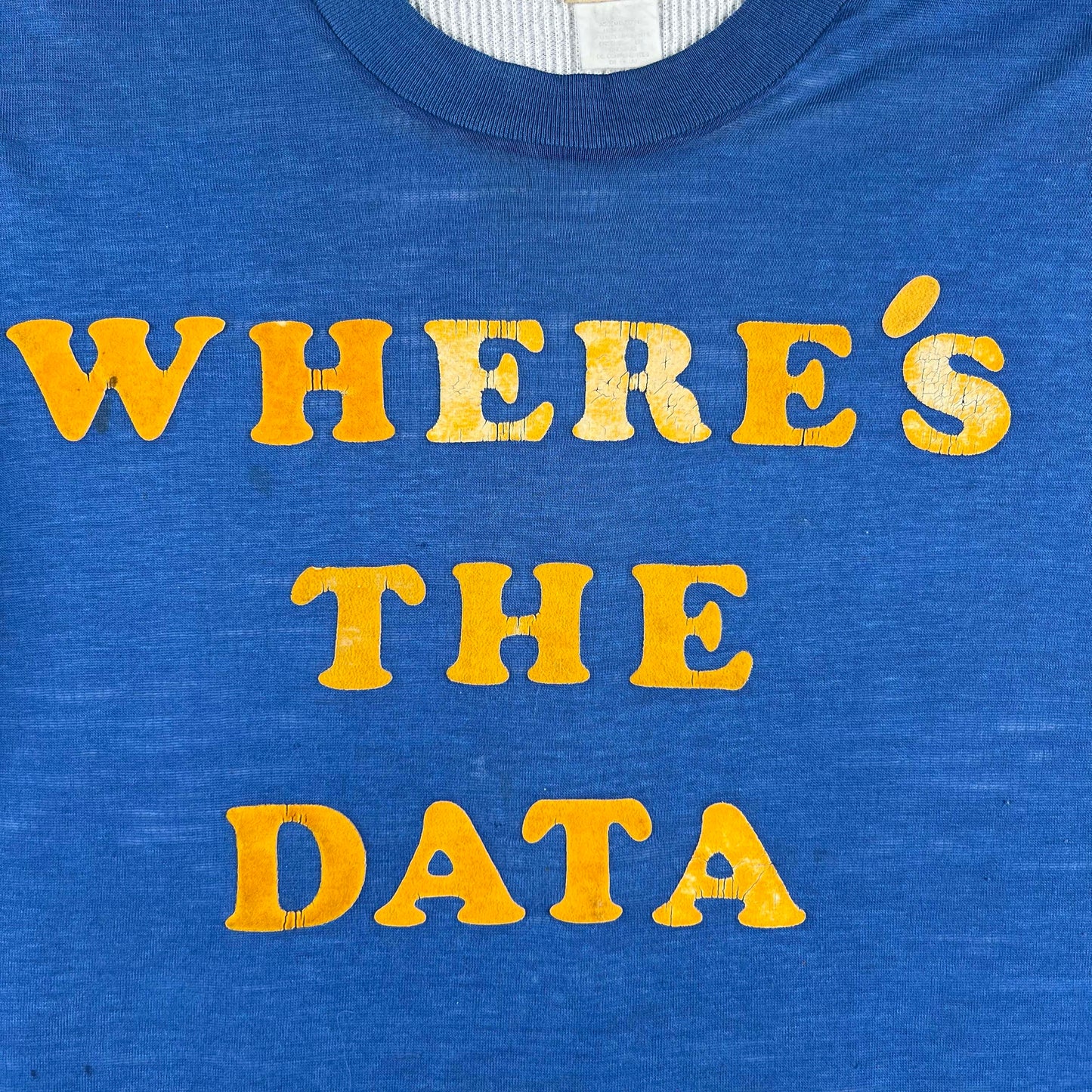 70s Paper Thin 'Where's the Data' Tee & 70s Waffle Knit Thermal- M