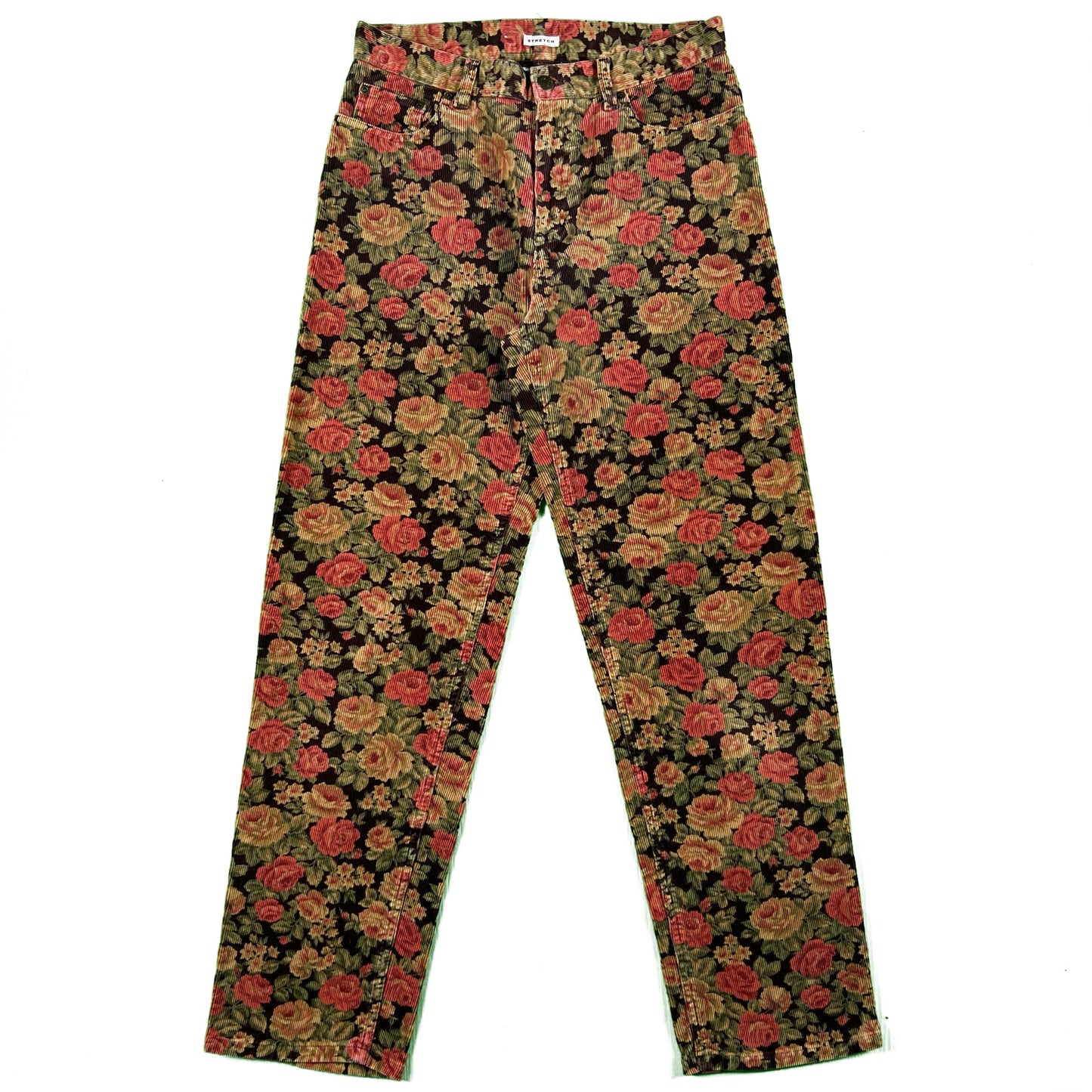 90s Floral Corduroy Pants- 29x29