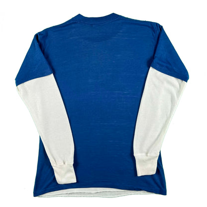 70s Paper Thin 'Where's the Data' Tee & 70s Waffle Knit Thermal- M