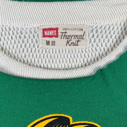80s Oregon Garfield Tee & 60s Waffle Knit Thermal- S