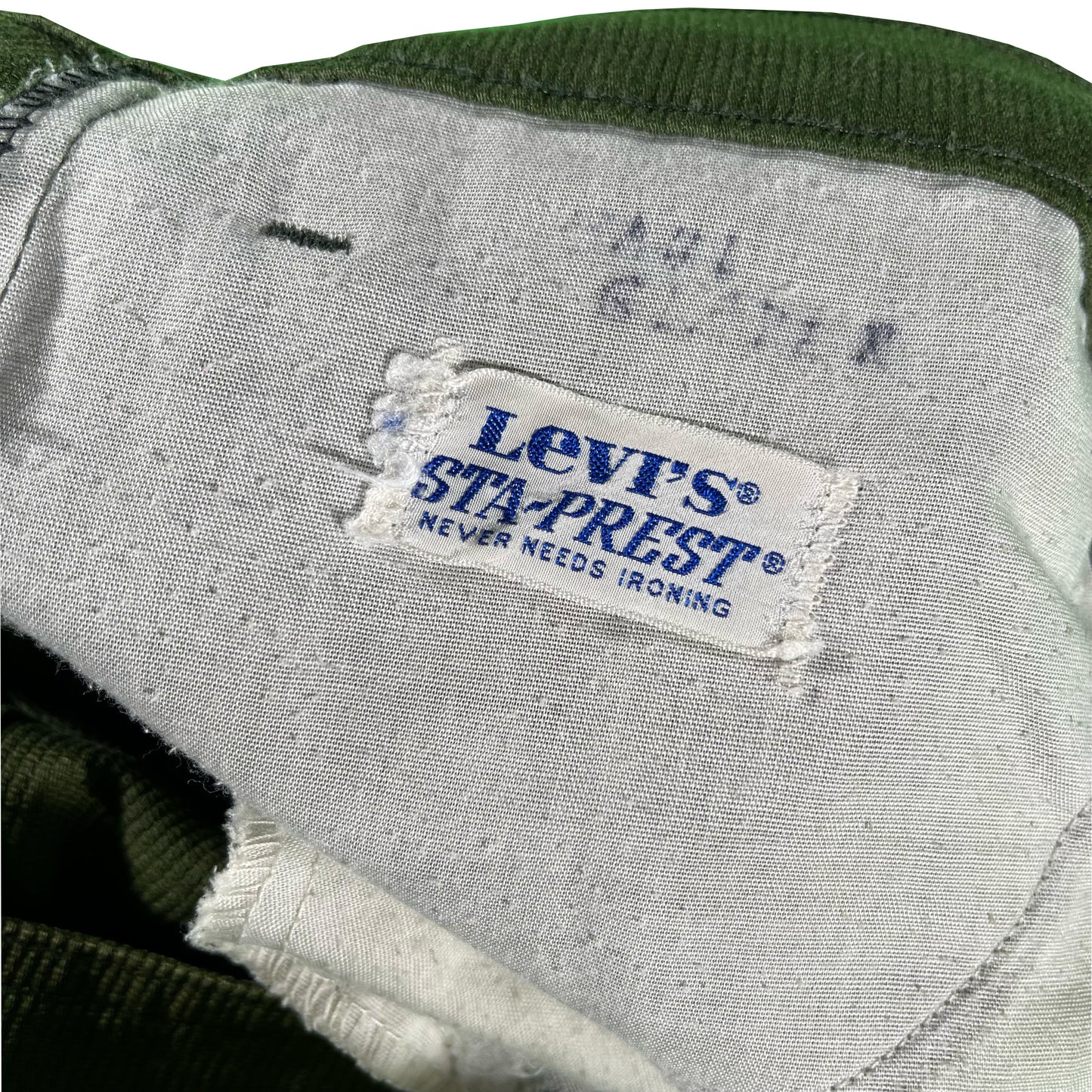 70s Faded Olive Green Levi's Flares- 31x30.5