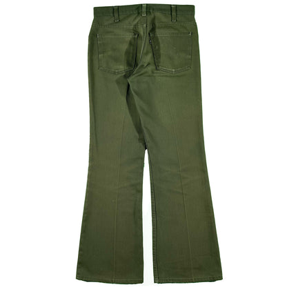 70s Faded Olive Green Levi's Flares- 31x30.5