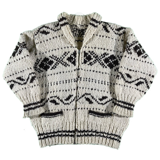 50s Handmade Cowichan Sweater- M