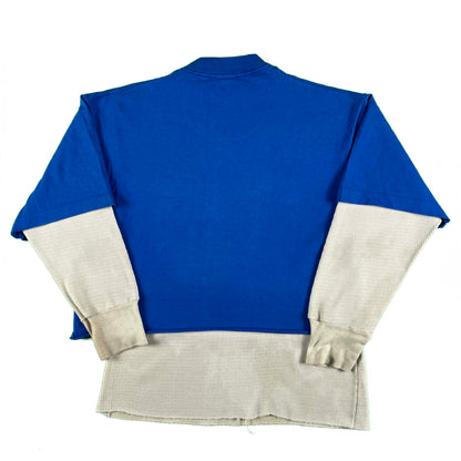 80s Defense Logistics Agency Crop Tee & 80s Waffle Knit Thermal- M