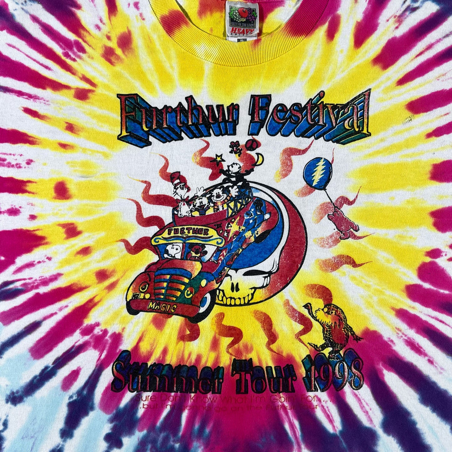 90s Further Festival Tie Dye Grateful Dead Tee- XL